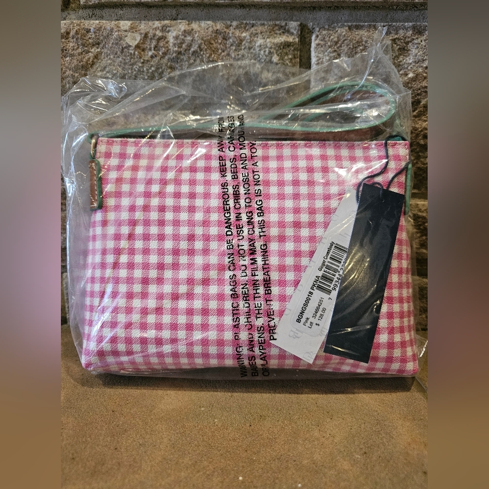 Dooney & Bourke Pink Gingham Ginger Crossbody